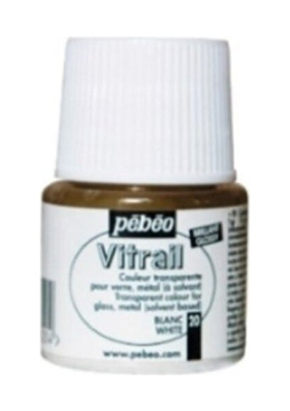 Vitrail Cam Boyası Transparan White 45 ml