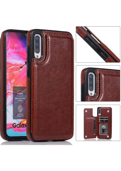 Samsung Galaxy A70 Çift Manyetik Toka Kickstand ile Cüzdan Kılıf (Yurt Dışından) modelleri