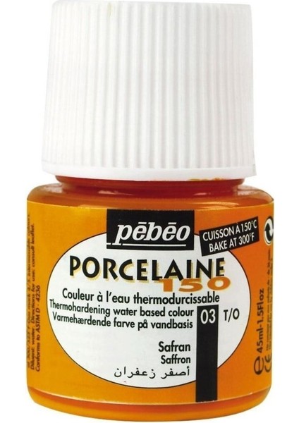 Porcelaine 150 Porselen Boyası 03 Saffron Orange