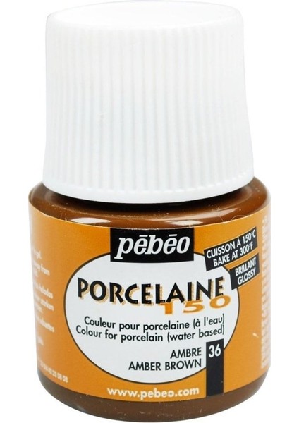 Porcelaine 150 Porselen Boyası 36 Amber Brown
