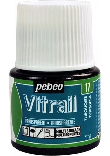 Vitrail Cam Boyası 45 ml 17 Turquoise Blue