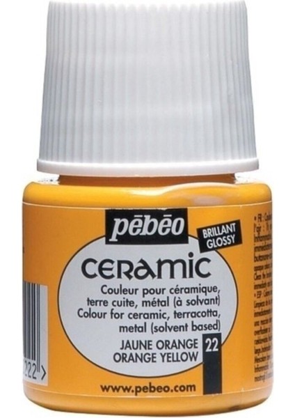 Ceramic 22 Orange Yellow Seramik Boyası 45 ml
