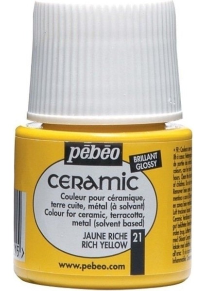 Ceramic 21 Rich Yellow Seramik Boyası 45 ml