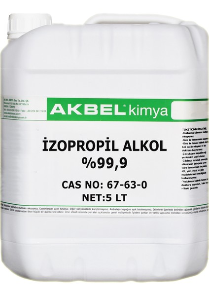 Ipa Izo Propil 5 Litre %99,9 Saflıkta