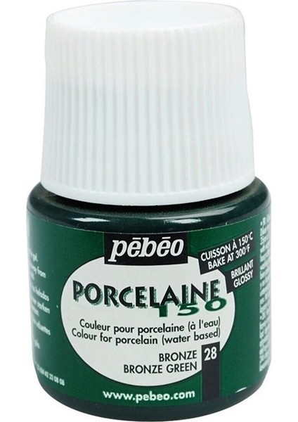 Porcelaine 150 Porselen Boyası 28 Bronze Green