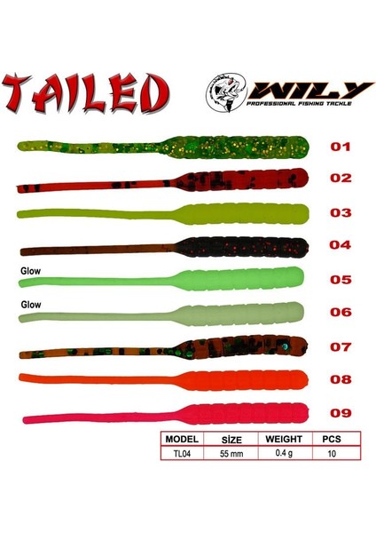 Tailed Lrf Silikon Yem 5.5 cm 0.4 gr