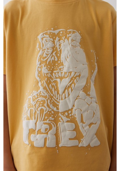 Erkek Sarı Dinozorlu Tshirt