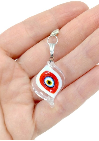 Murano Saydam Kırmızılı Burgu Nazar Boncuğu Araba Dikiz Ayna Süsü El Yapımı Lüks Cam Hediyelik indirimleri