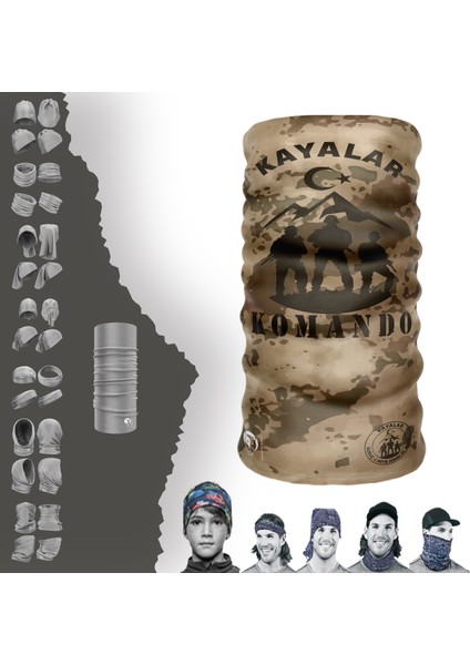 Kayalar Komando Operasyon Maske Boyunluk Baf Bandana