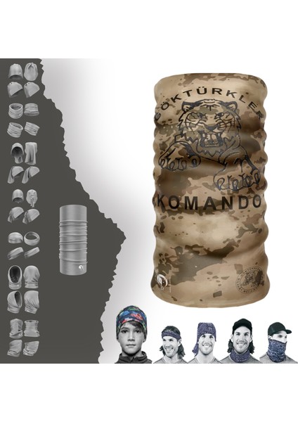 Göktürkler Komando Operasyon Maske Boyunluk Baf Bandana