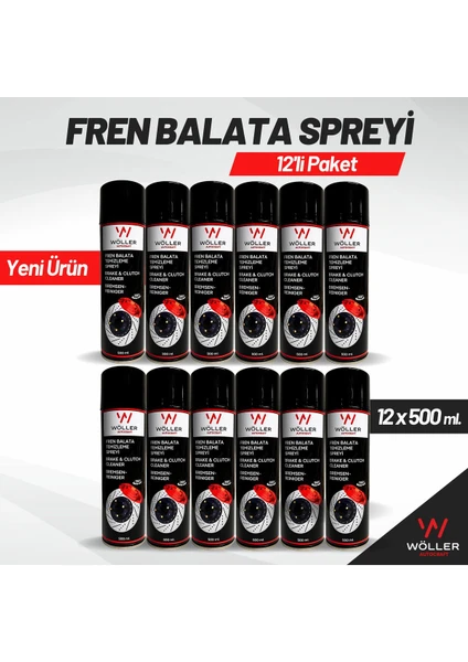 Fren Balata Spreyi ve Genel Temizleme Spreyi 500 Ml. 12 Adet