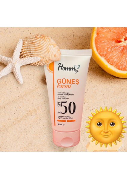 Homm Lıfe Güneş Kremi 50 Spf 50 ml 2 Adet