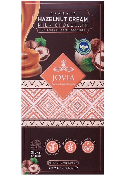 Organik Sütlü Fındık Kremalı Çikolata 40 G