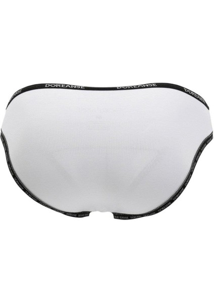 Erkek Kenarı Yazılı Beyaz Modal Slip C5T1N2O1
