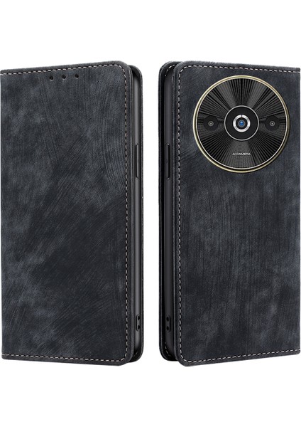 Xiaomi Poco C61 4g Rfıd Engelleme Pu Deri Tpu Darbeye Dayanıklı Kapak Çevirin (Yurt Dışından)