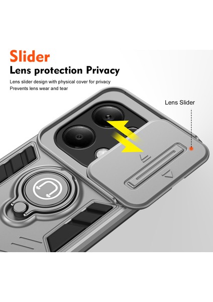 Xiaomi Redmi Note 13 Pro 4g / Poco M6 Pro 4g Destek Çubuğu ile Telefon Kapağı (Yurt Dışından) modelleri