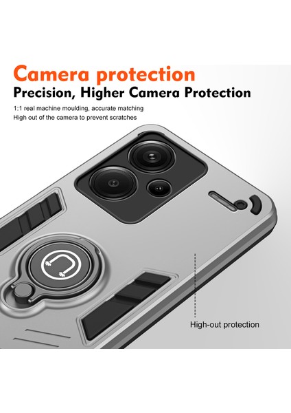 Xiaomi Redmi Note 13 Pro Plus 5g Pc+Tpu Halka Kickstand Telefon Kapağı (Yurt Dışından)