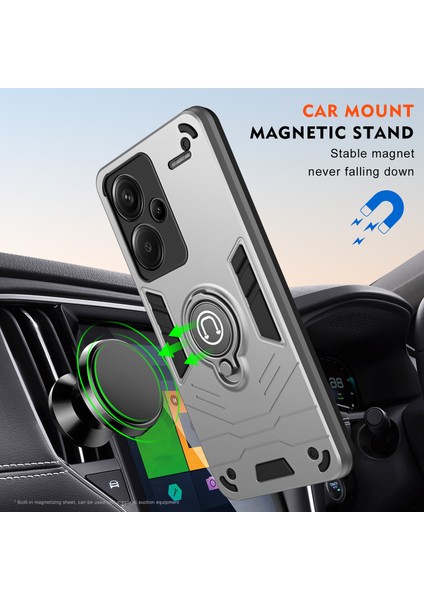 Xiaomi Redmi Note 13 Pro Plus 5g Pc+Tpu Halka Kickstand Telefon Kapağı (Yurt Dışından)