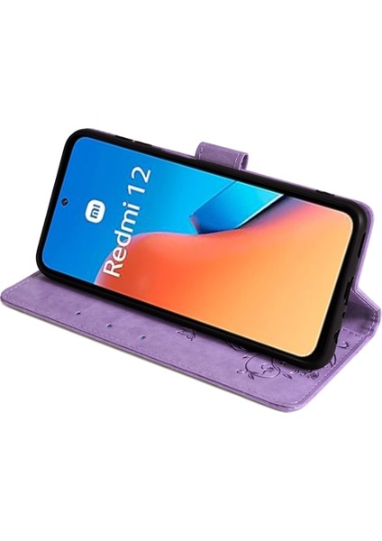 Xiaomi Redmi 12 4g Deri Kart Yuvaları Bilek Kayışlı Telefon Kılıfı (Yurt Dışından)