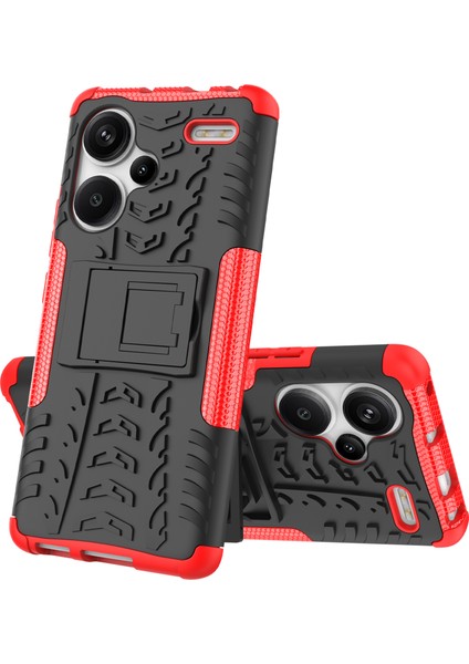 Xiaomi Redmi Note 13 Pro Plus 5g Lastik Pc+Tpu Telefon Kılıfı ve Kickstand (Yurt Dışından)
