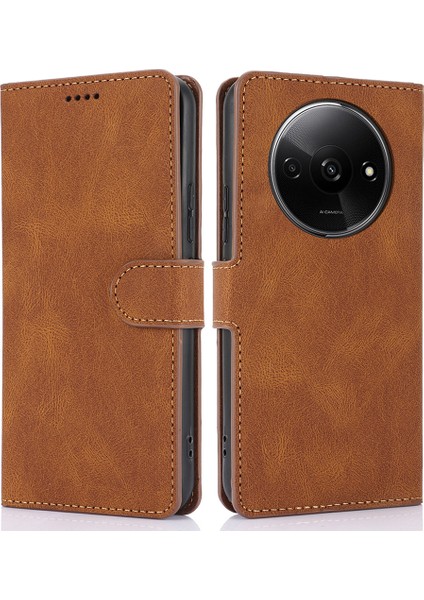 Xiaomi Poco C61 4g Telefon Manyetik Toka Deri Stand Kapağı (Yurt Dışından)