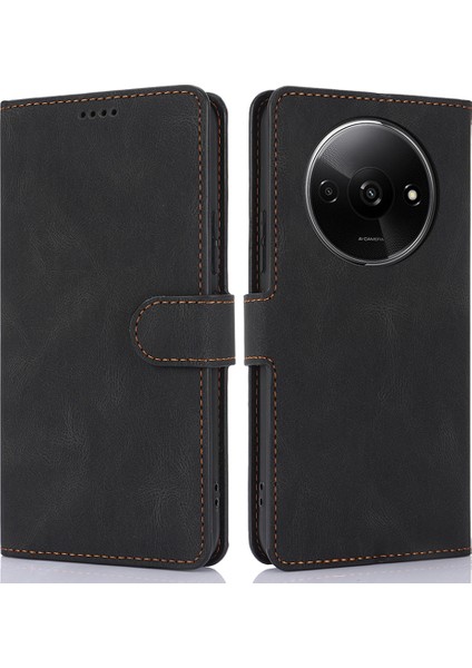 Xiaomi Poco C61 4g Telefon Manyetik Toka Deri Stand Kapağı (Yurt Dışından)