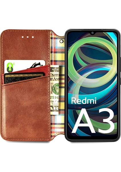 Xiaomi Poco C61 4g Cüzdan Kılıf Deri Telefon Kapağı (Yurt Dışından)