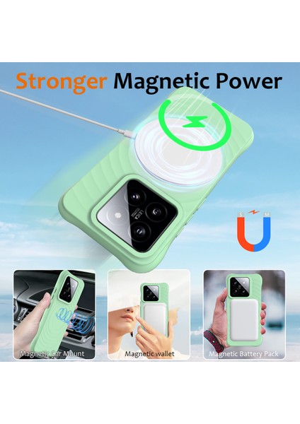 Xiaomi 14 Ripple Texture Sıvı Silikon Koruyucu Kapak Magsafe ile Uyumlu (Yurt Dışından) fırsatları