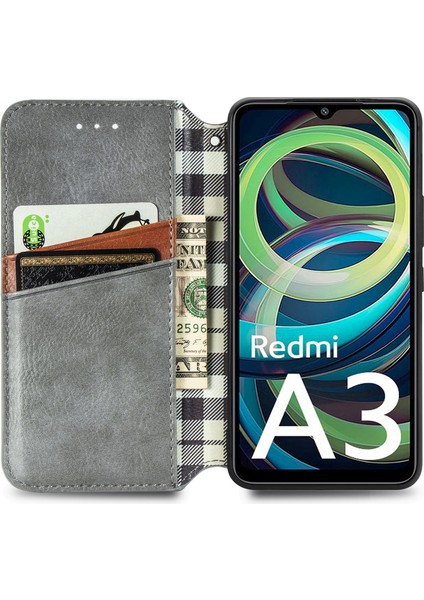 Xiaomi Poco C61 4g Cüzdan Kılıf Deri Telefon Kapağı (Yurt Dışından)
