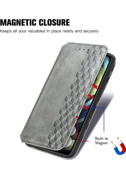 Xiaomi Poco C61 4g Cüzdan Kılıf Deri Telefon Kapağı (Yurt Dışından)