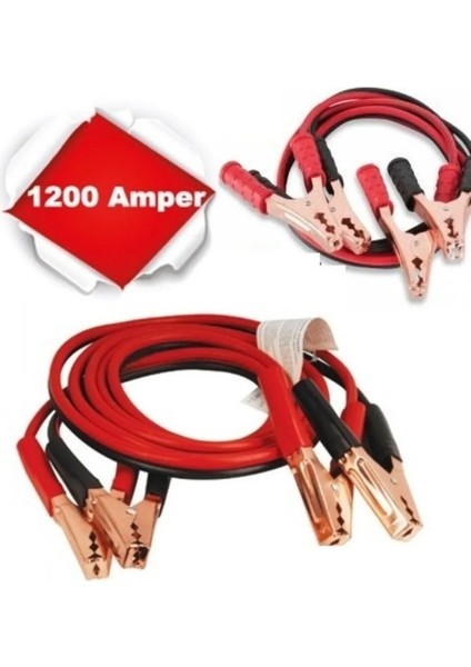 Booster ( 1200 Amper ) Akü Takviye Kablosu*25