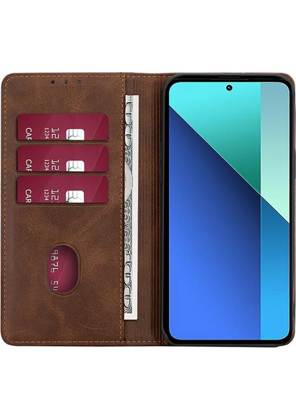Xiaomi Poco C61 4g Deri Manyetik Buzağı Dokulu Telefon Kılıfı (Yurt Dışından) fiyatları