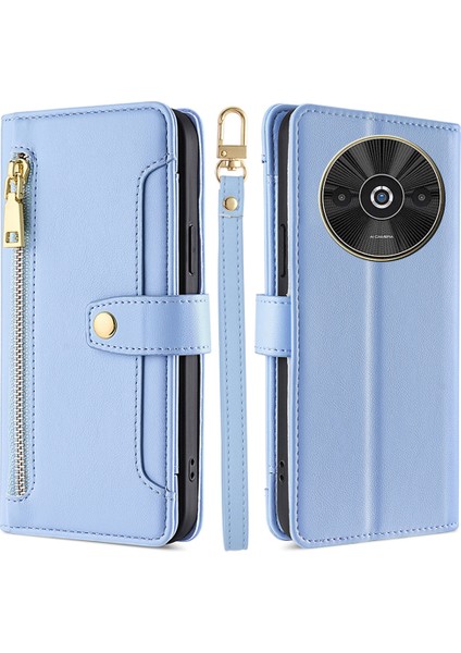 Xiaomi Poco C61 4g Pu Deri Nakit Cep Telefonu Kılıfı Kayışlı (Yurt Dışından)