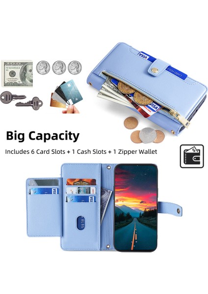 Xiaomi Poco C61 4g Pu Deri Nakit Cep Telefonu Kılıfı Kayışlı (Yurt Dışından)