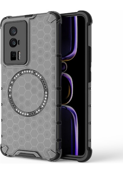 Xiaomi Poco F5 Pro 5g Manyetik Tpu+Pc Yastıklama Darbeye Dayanıklı Telefon Kapağı (Yurt Dışından)