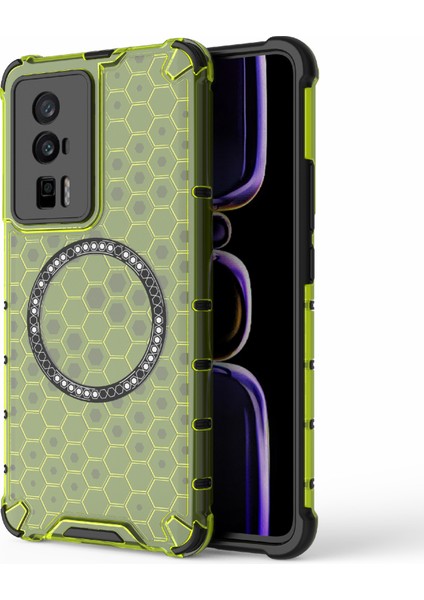 Xiaomi Poco F5 Pro 5g Manyetik Tpu+Pc Yastıklama Darbeye Dayanıklı Telefon Kapağı (Yurt Dışından)