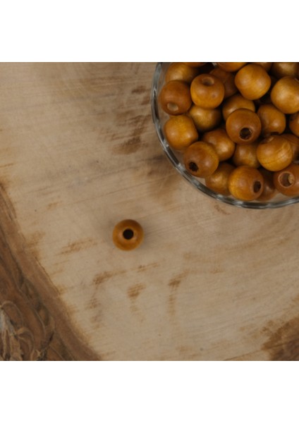 Vernikli Kahve Ahşap Boncuk 14 mm Işlenmemiş Ahşap Boncuk 1 kg fiyatları