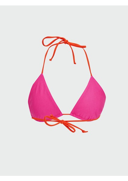 Uv Korumalı Çift Taraflı Boyundan Bağlamalı Kadın Bikini Üst fırsatları