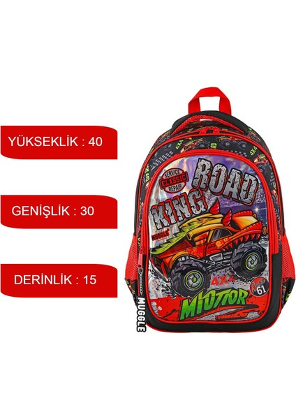 2 Bölmeli King Road Okul Sırt Çantası MU-9128 fiyatları
