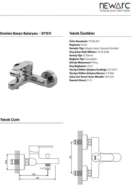 - Domino Banyo Bataryası - 971511 311104 modelleri