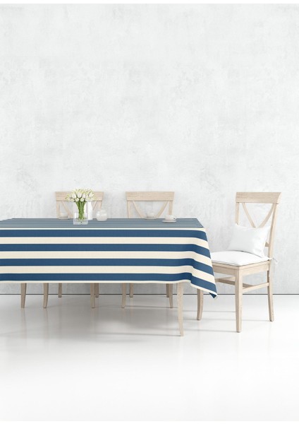 Stripe Dikdörtgen Masa Örtüsü Lacivert 150X230 cm