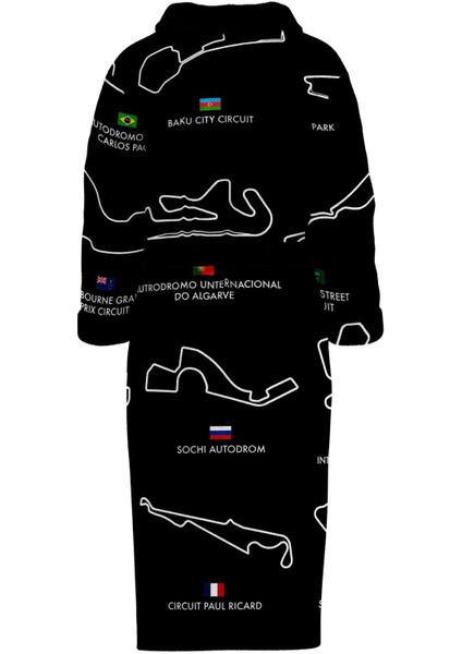 All Tracks Black / Formula 1 Pistleri Bornoz