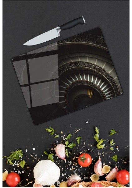 Siyah Cam Kesme Tahtası 25 x 35 cm