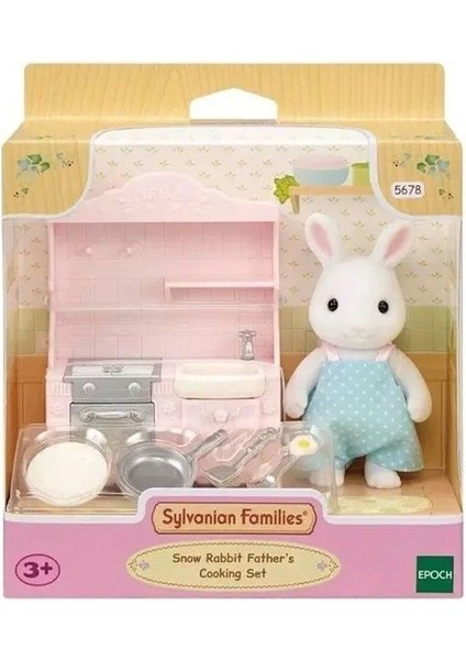 Adore Oyuncak 5678 Sylvanian Families Kar Tavşanı Babanın Yemek Pişirme Seti +3 Yaş