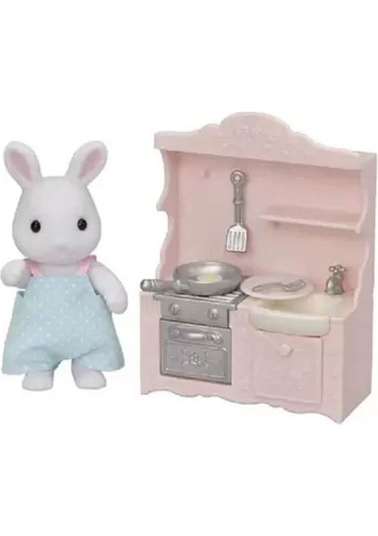 Adore Oyuncak 5678 Sylvanian Families Kar Tavşanı Babanın Yemek Pişirme Seti +3 Yaş