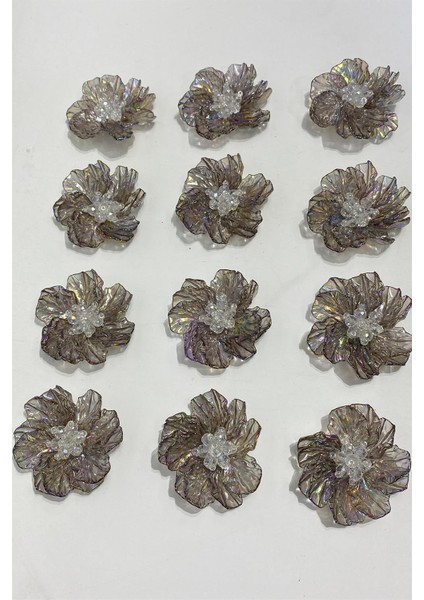 Antrasit Gri Sedef Yapraklı Kristal Boncuklu Incili Broş fırsatları