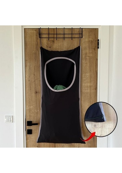 Asılabilir Kirli Sepeti Siyah - 50 cm - 70 cm