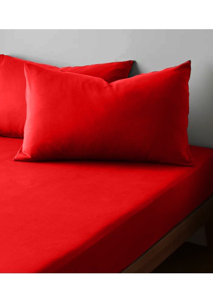 %100 Pamuk 62 Tel (155 TC) 100x200cm +37cm Yükseklik Tek Kişilik Lastikli Çarşaf Seti