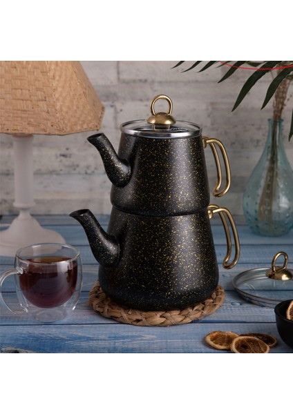 Gold Stone Bakraç Çaydanlık Takımı Aile Boyu (1,6+3 Lt)