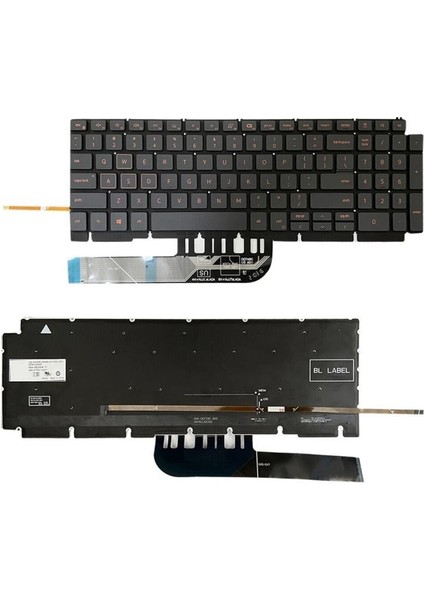 Cbtx Dell Inspiron G15 5510 5511 5515 5520 Abd Versiyonu Turuncu Arka Işık Laptop Klavye